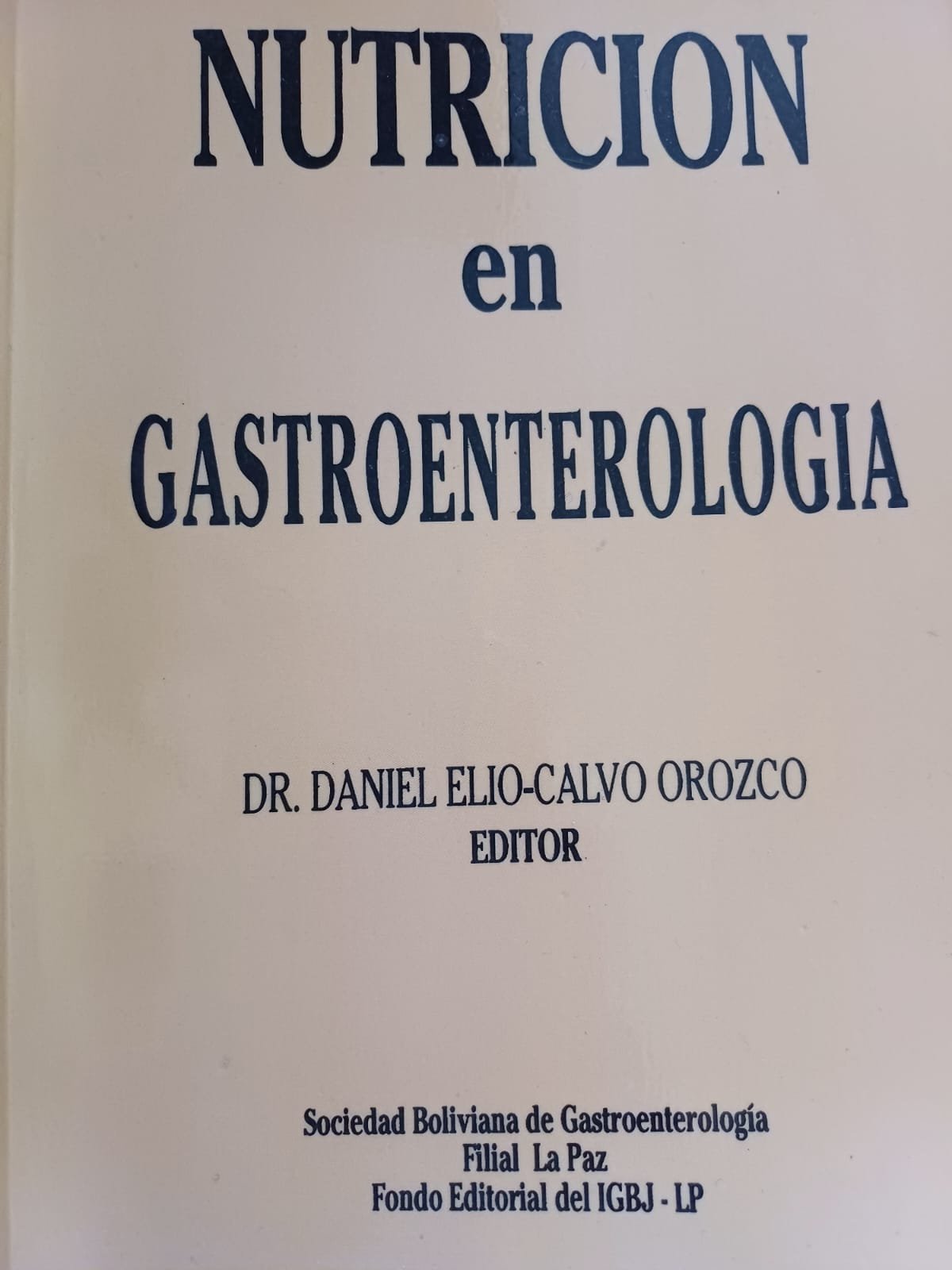 Portada de Nutricion en gastroenterologia